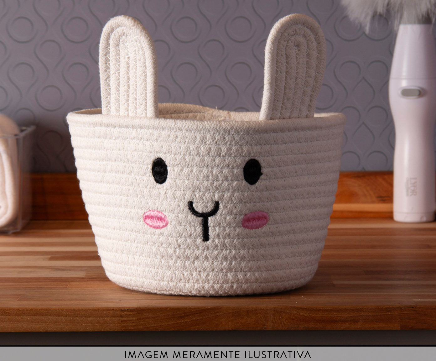 Cesta Rabbit Branco image number 3