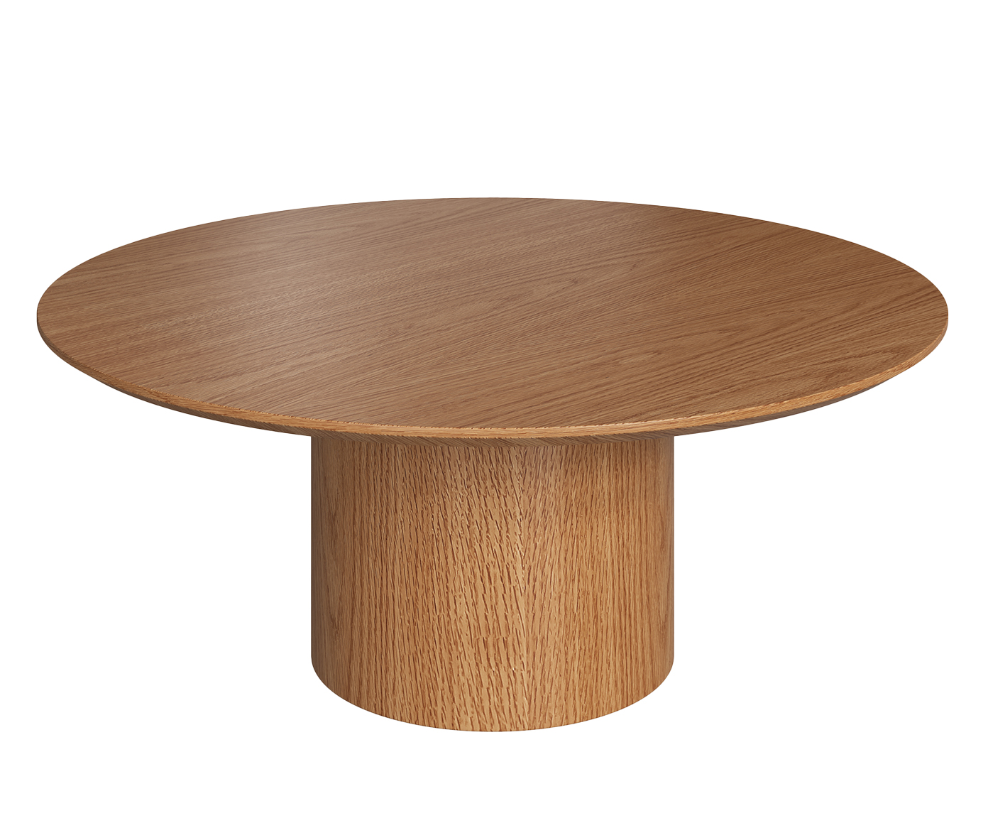 Mesa de Centro Redonda Lamina Natural de Carvalho Americano - image 0