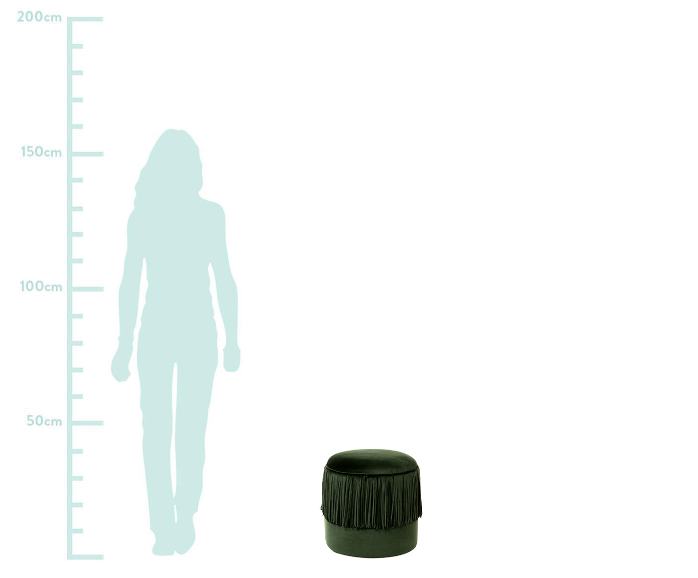 Puff em Veludo Cabaret Single - Verde Musgo - image 1