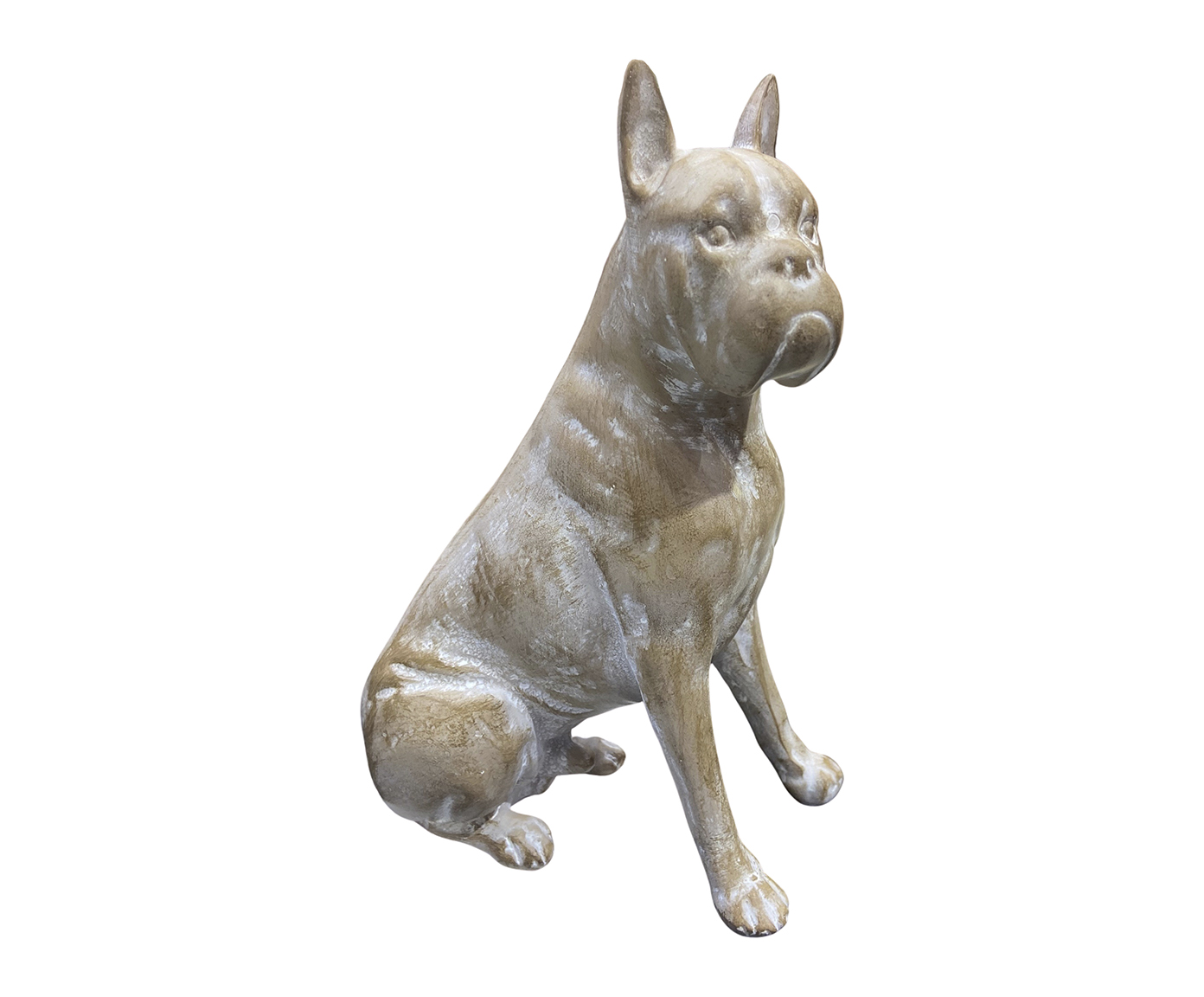 Escultura Boxer Bege Patinado - image 0