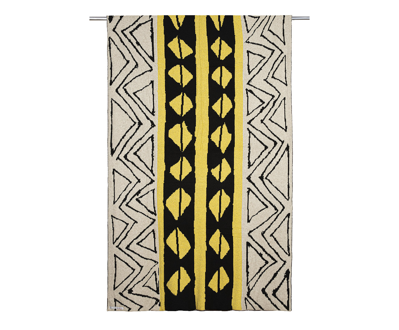 Manta Pele de Serpente Papiro Amarelo Preto - image 0