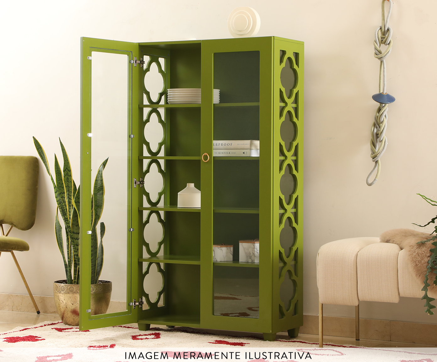 Balc&atilde;o Portal Three Olivedrab - Verde Musgo image number 9