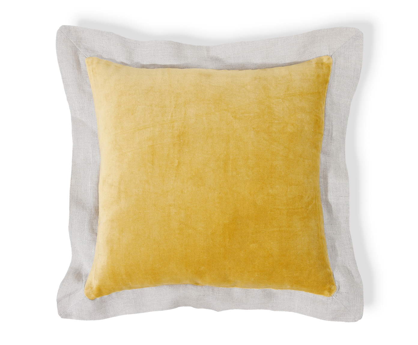 Capa de Almofada de Veludo com abas Kadife - Amarelo - image 0