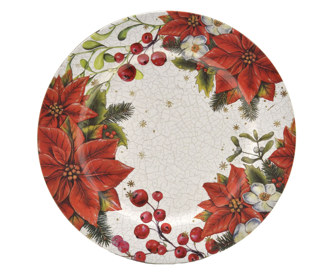 Sousplat Flores Natalinas Branco - image 0