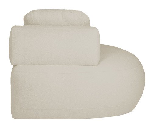 Sof&aacute; M&oacute;dulo Chaise Esquerdo Laguna by Elle - Boucle Bege image number 2