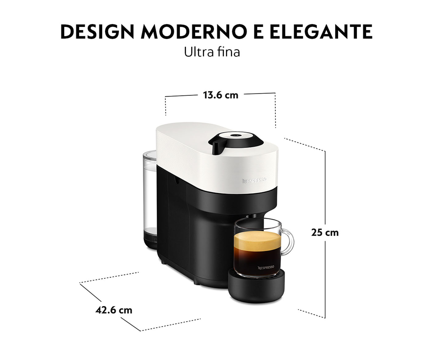 Cafeteira Nespresso Vertuo Pop Branco Coco - 110V image number 5