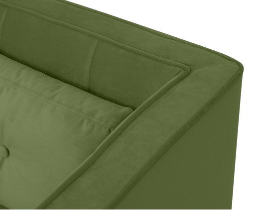 Sof&aacute; Day Bed Bergamo em Veludo - Verde image number 5