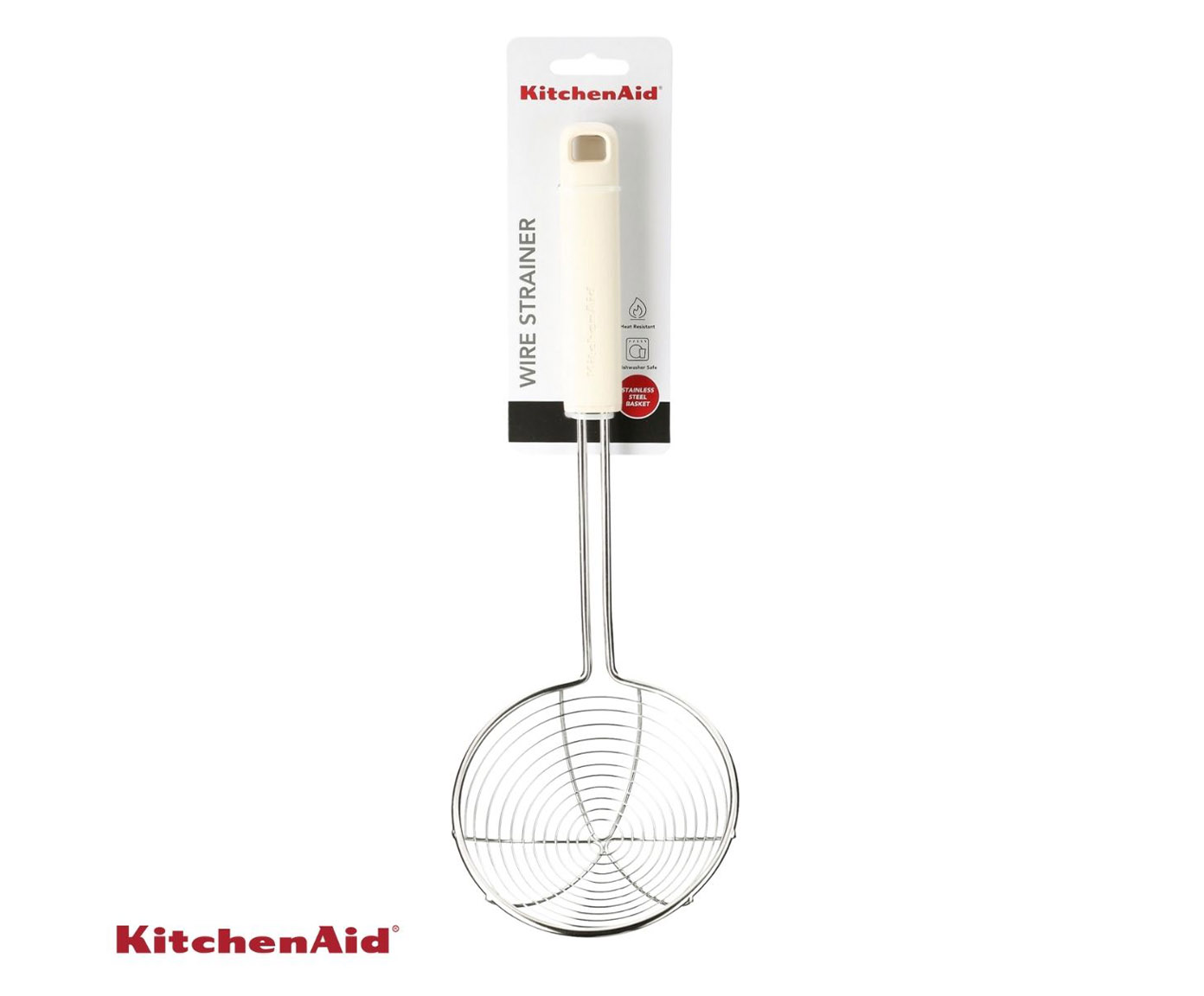 Escumadeira para Fritura em A&ccedil;o Inox Kitchenaid Branca image number 6