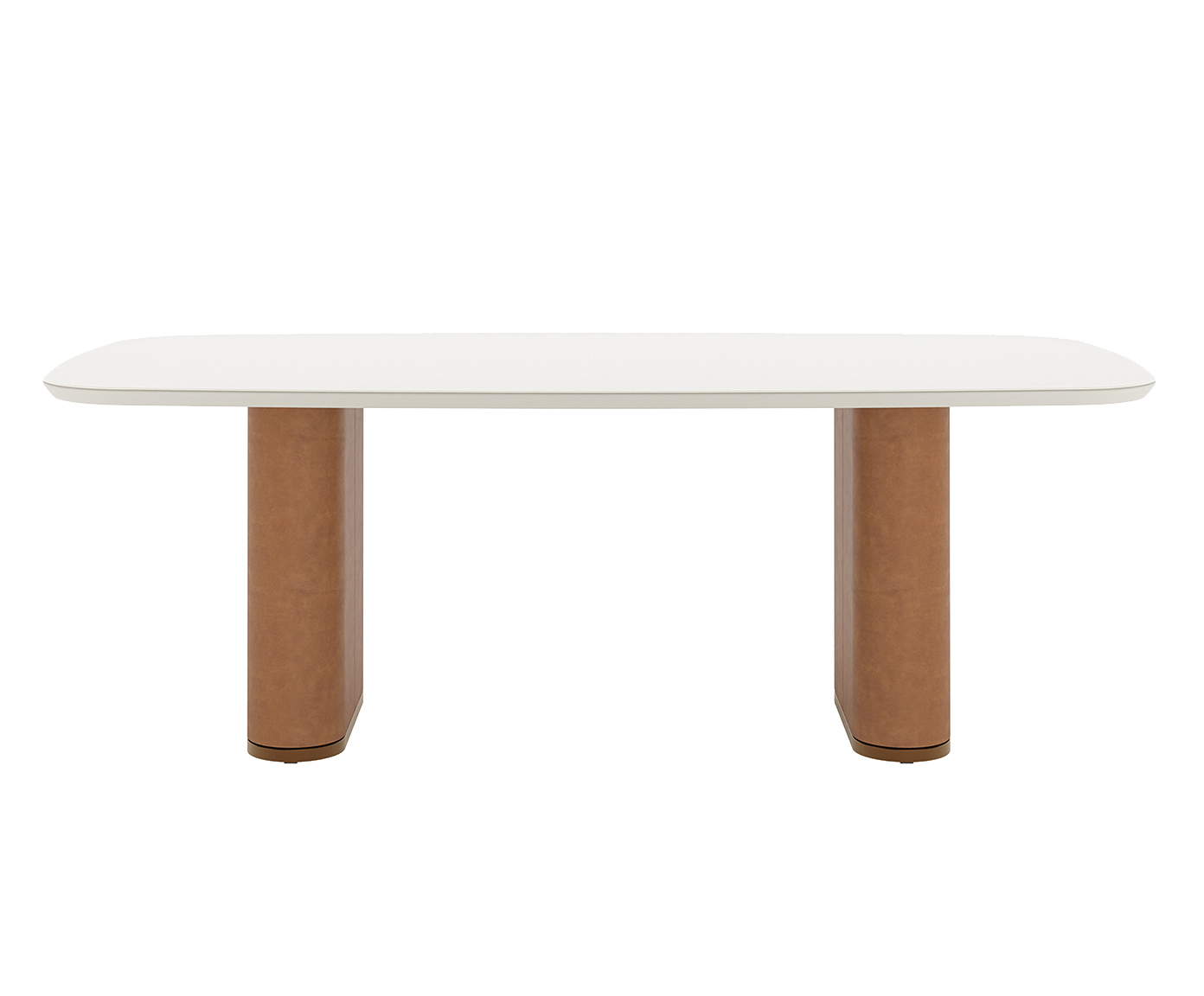 Mesa Lintz 1.8 Off-White Fosco e Caramel - image 0