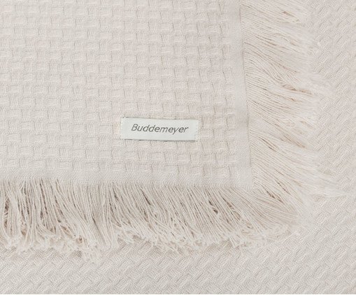 Colcha In Design Franja Bege - image 1