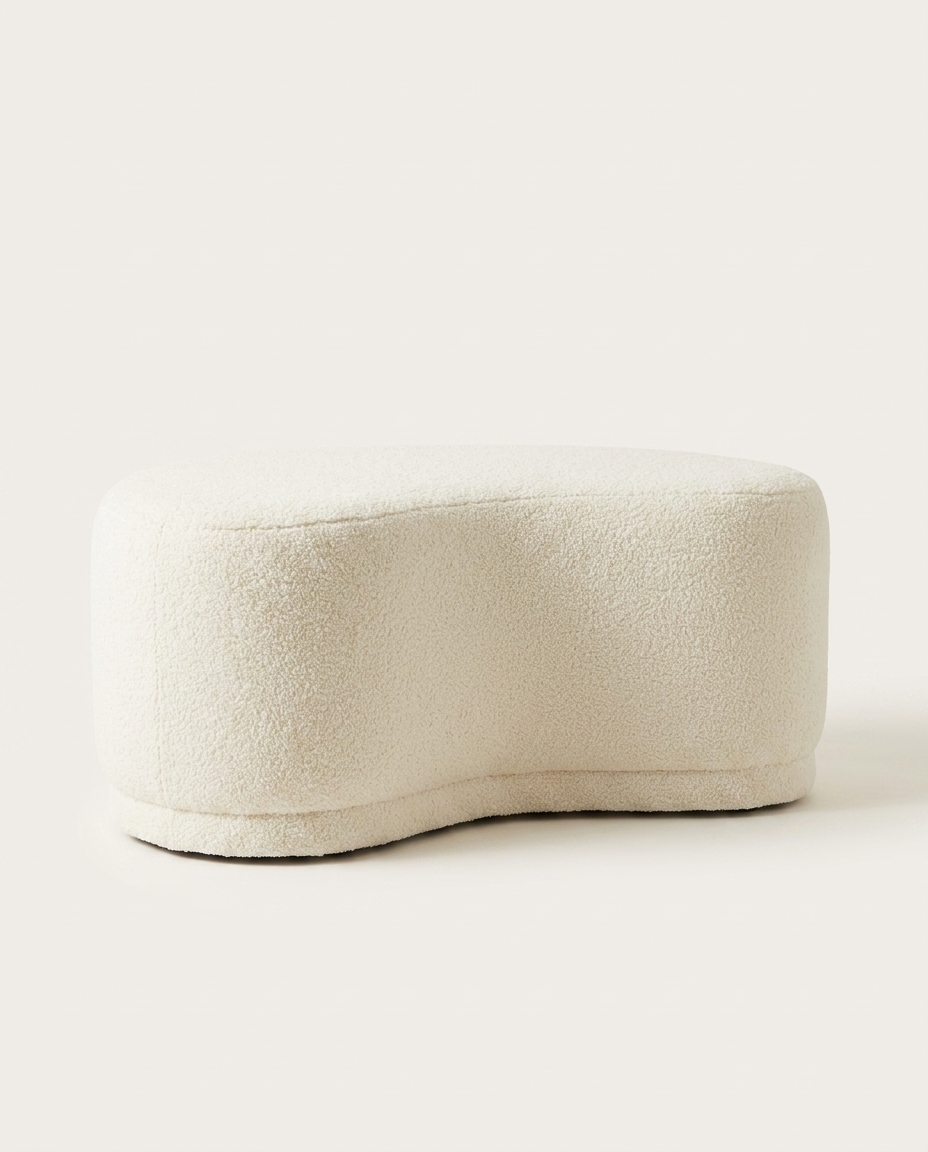 Puff Grand em Boucle Longo Off-White image number 8