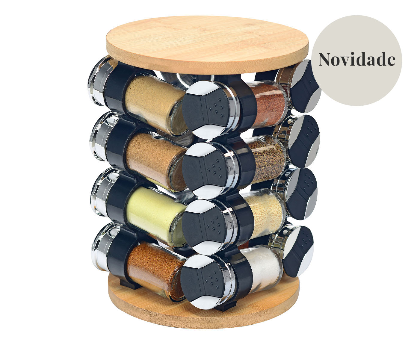 Jogo de Porta Condimentos com Suporte Tarva - image 0