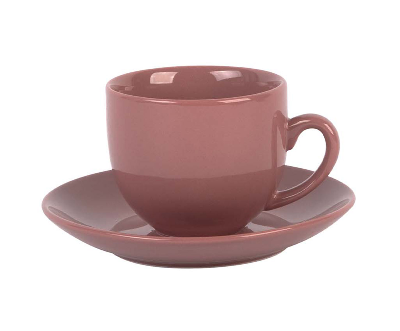 Xicara e Pires Para Ch&aacute; Mix And Match em Porcelana Vermelho Blush - image 0
