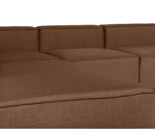 Sof&aacute; 5 M&oacute;dulos Chaise e Encosto Parcial Direito Mensa Terracota image number 4