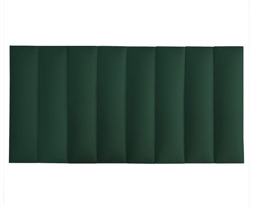Cabeceira Modular em Veludo Duni Linear - Esmeralda - image 0