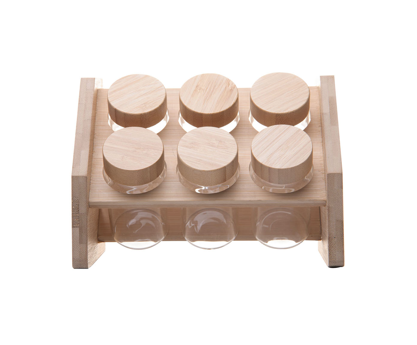 Jogo de Potes com Rack em Bambu Vl - image 1