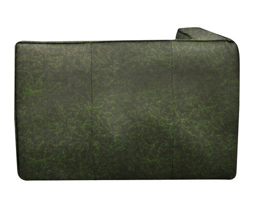 Sof&aacute; M&oacute;dulo Chaise Esquerdo Mensa em Couro Verde image number 4