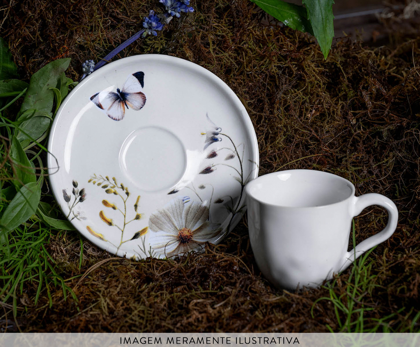 Jogo de X&iacute;caras para Caf&eacute; Bio Encanto Floral - image 1