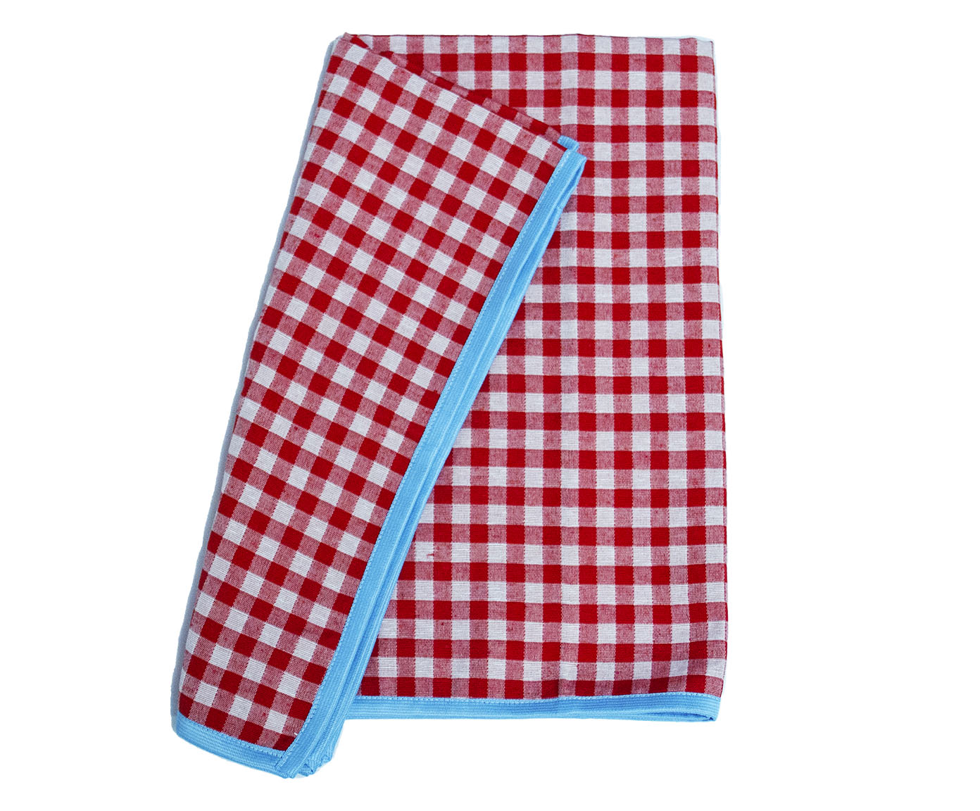Trilho de Mesa Xadrez Vermelho e Branco - image 0