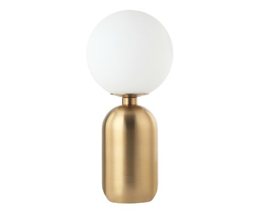 Lumin&aacute;ria de Mesa Cu&iacute;ca Dourado e Branco - image 0