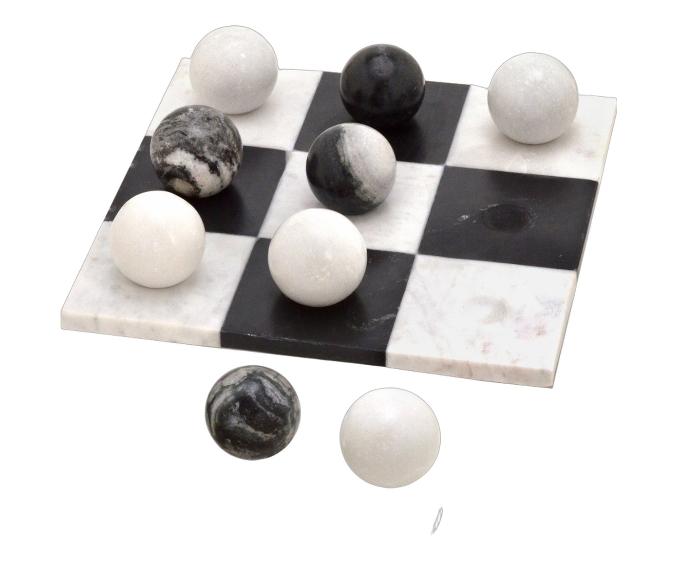 Jogo de Tabuleiro Decorativo Piezza Branco e Preto - image 1