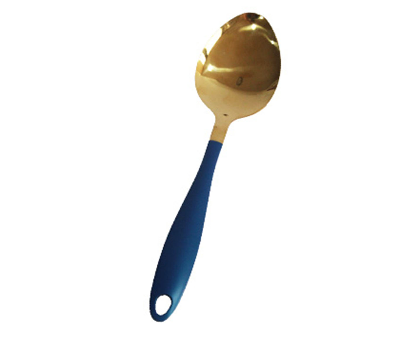 Colher em Inox Bicolor Azul e Dourada - image 0