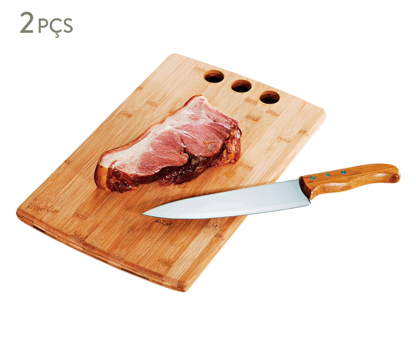 Jogo para Corte em Inox E Bambu Calif&oacute;rnia - image 0