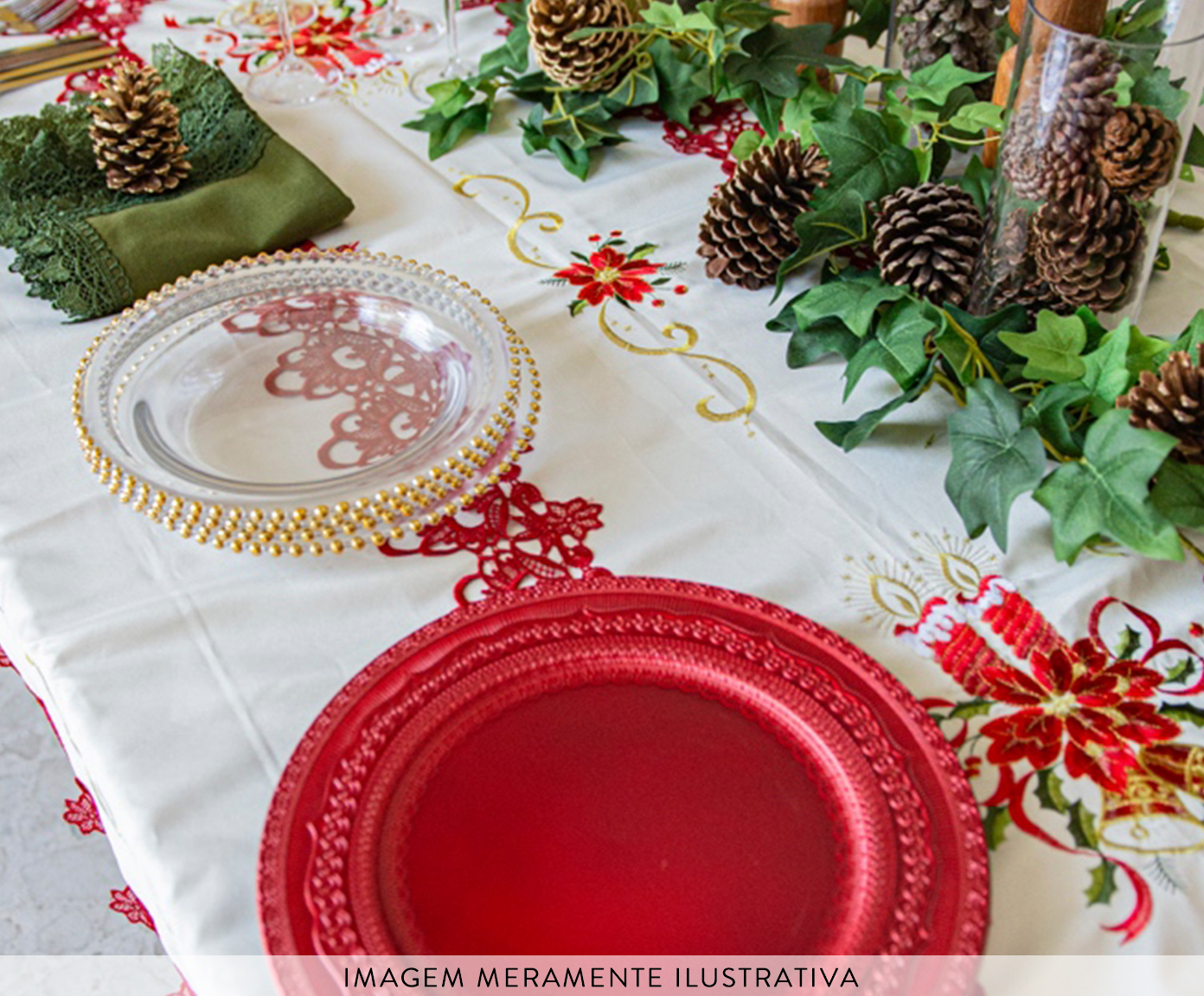 Toalha de Mesa Natal Creme image number 4
