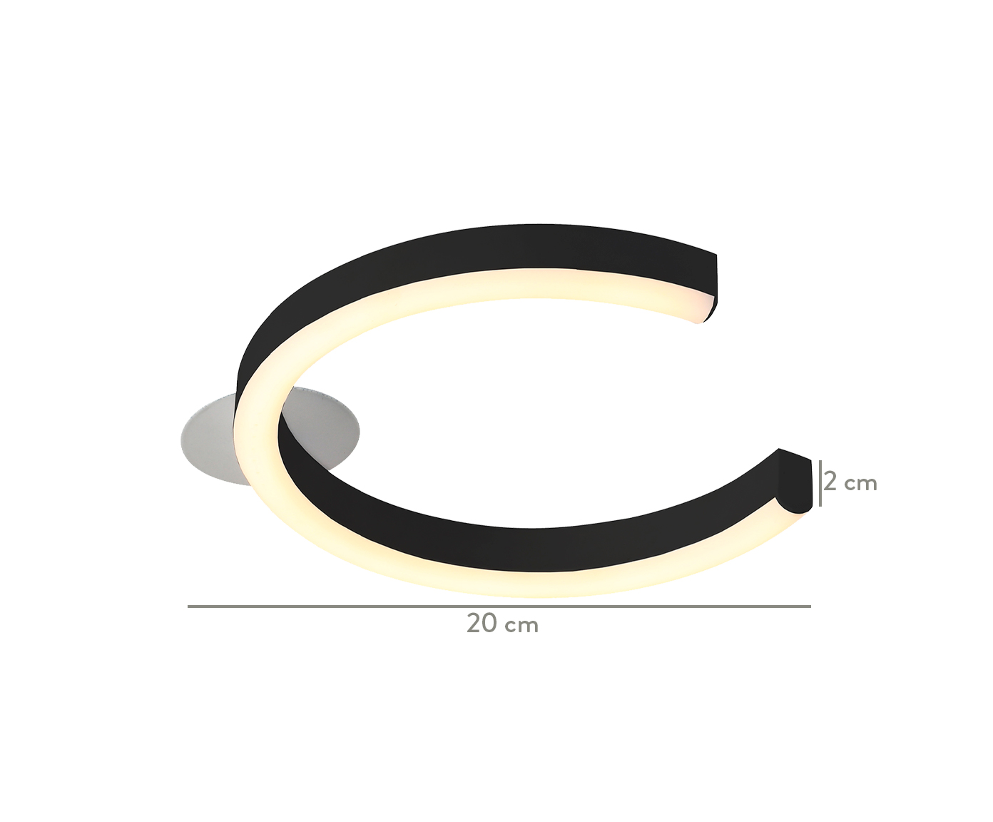 Plafon de Led 8W Louisa Preto - Bivolt image number 2
