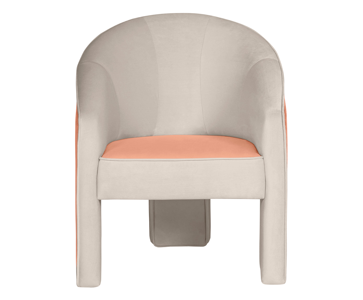 Poltrona Verner em Veludo Cru e Rose image number 2