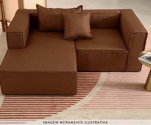 Sof&aacute; 2 M&oacute;dulos Chaise Esquerdo Mensa Fendi - image 1