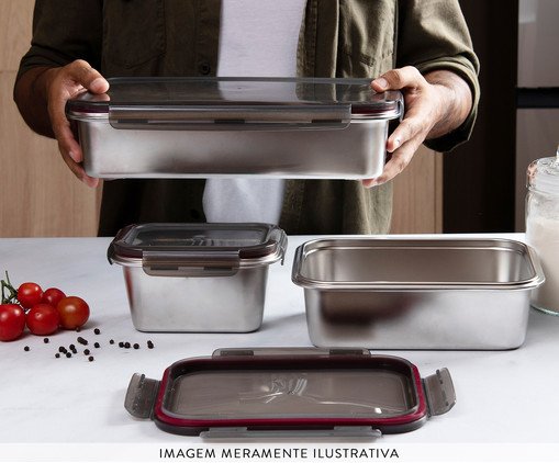 Pote H&eacute;rmetico de A&ccedil;o Inox Kenya - 2,25L image number 4