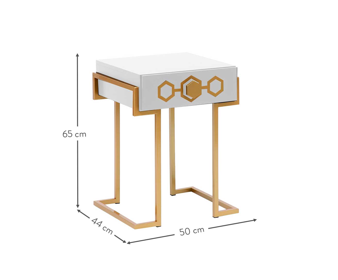 Mesa de Cabeceira Glam - Branco image number 9