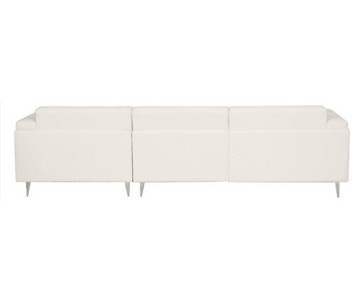 Sof&aacute; Modular com Chaise Esquerda Antonio Ch&aacute; Branco image number 3