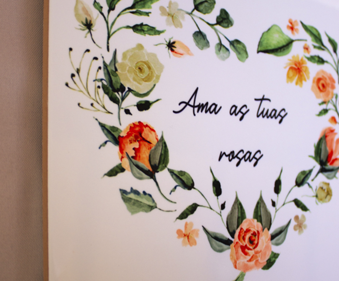Azulejo Decorativo "Ama As Tuas Rosas" - image 1