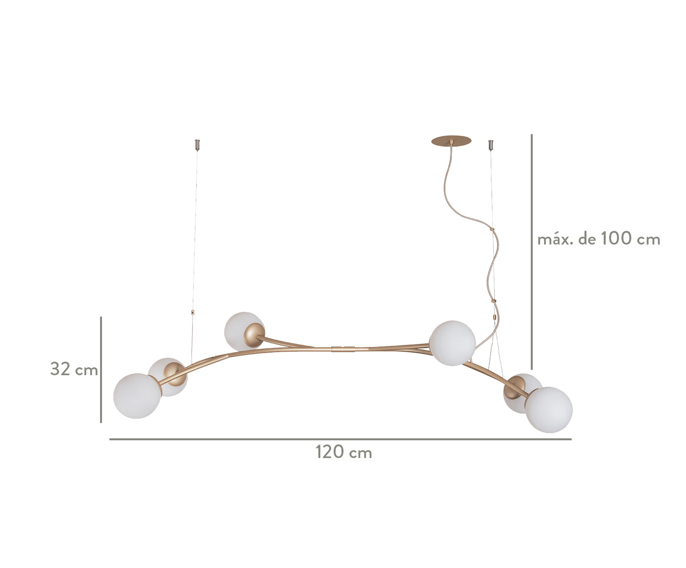 Pendente Sabrina Champagne - Bivolt image number 3