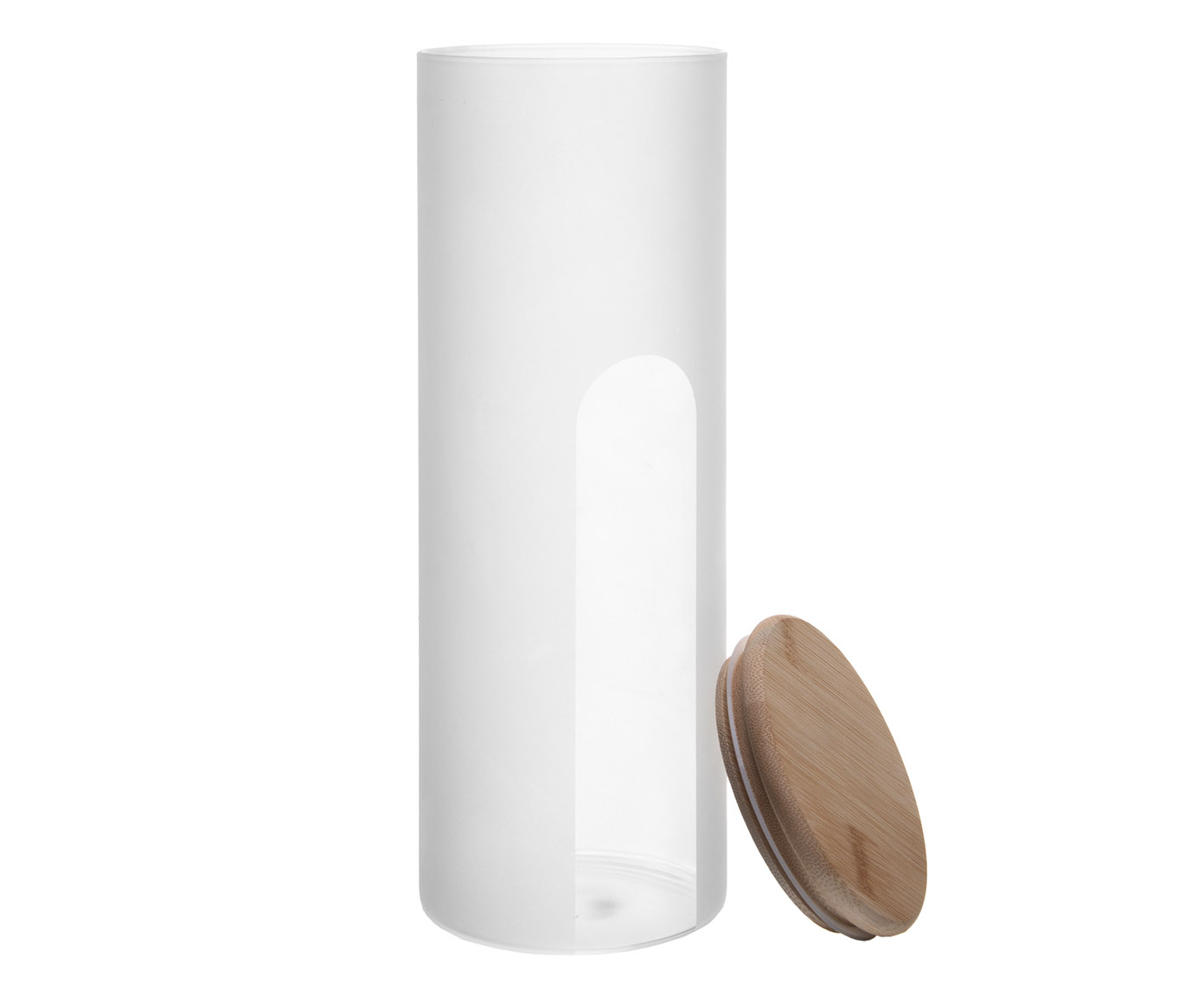 Pote com Tampa Bambu Frosted - 1,88L - image 0