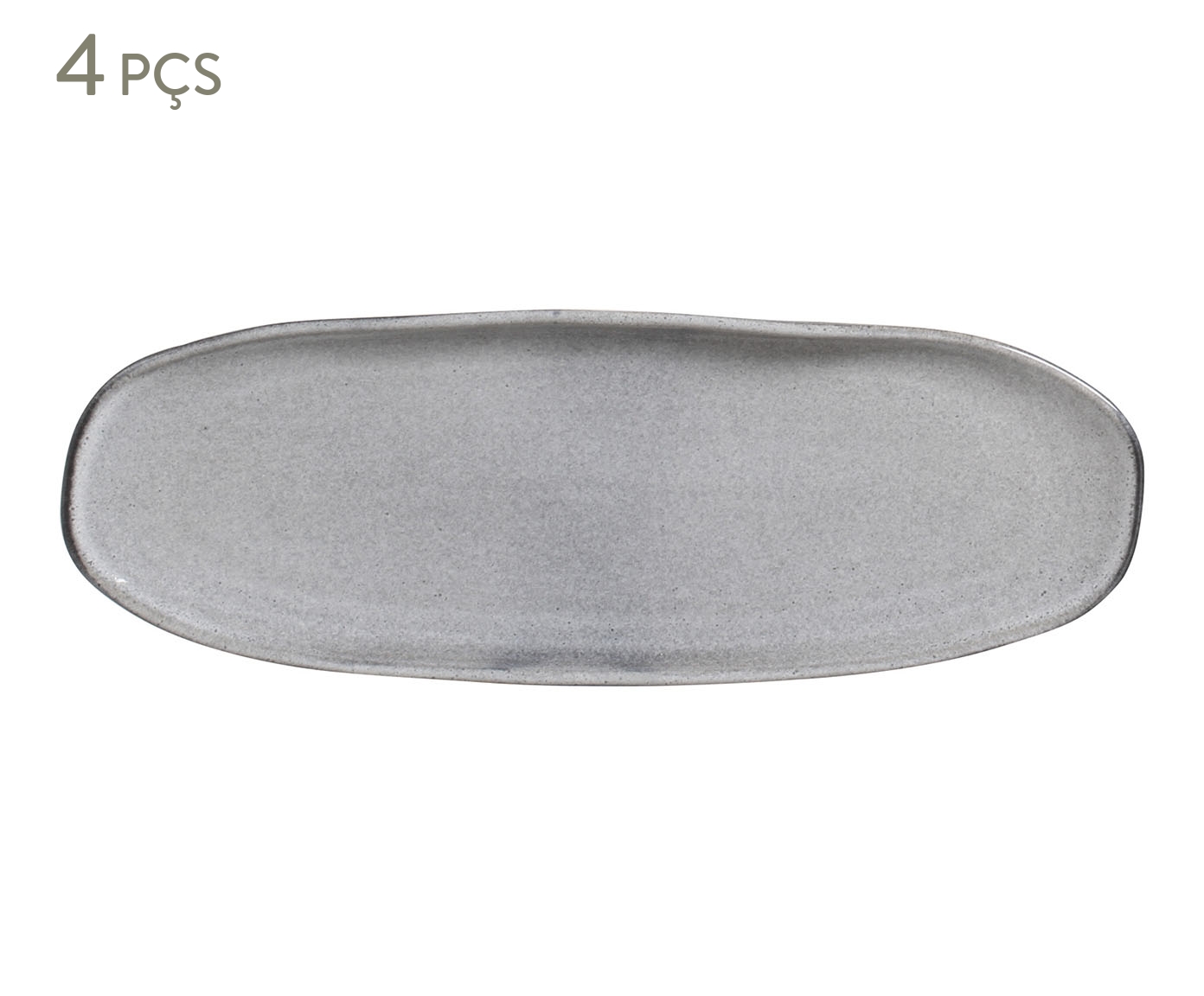 Jogo de Travessas Oval Rasa Org&acirc;nico Dust Cinza - image 0