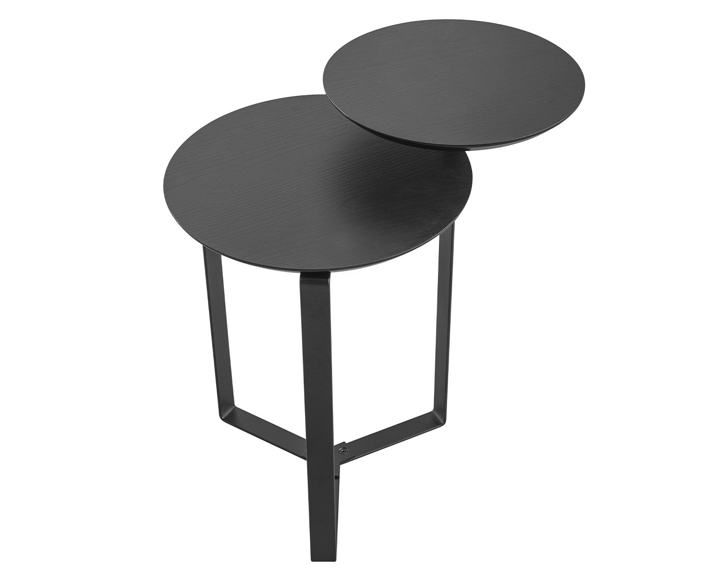 Mesa de Centro Dois Tampos Chanfrada Org&acirc;nica Nero e Preto image number 2