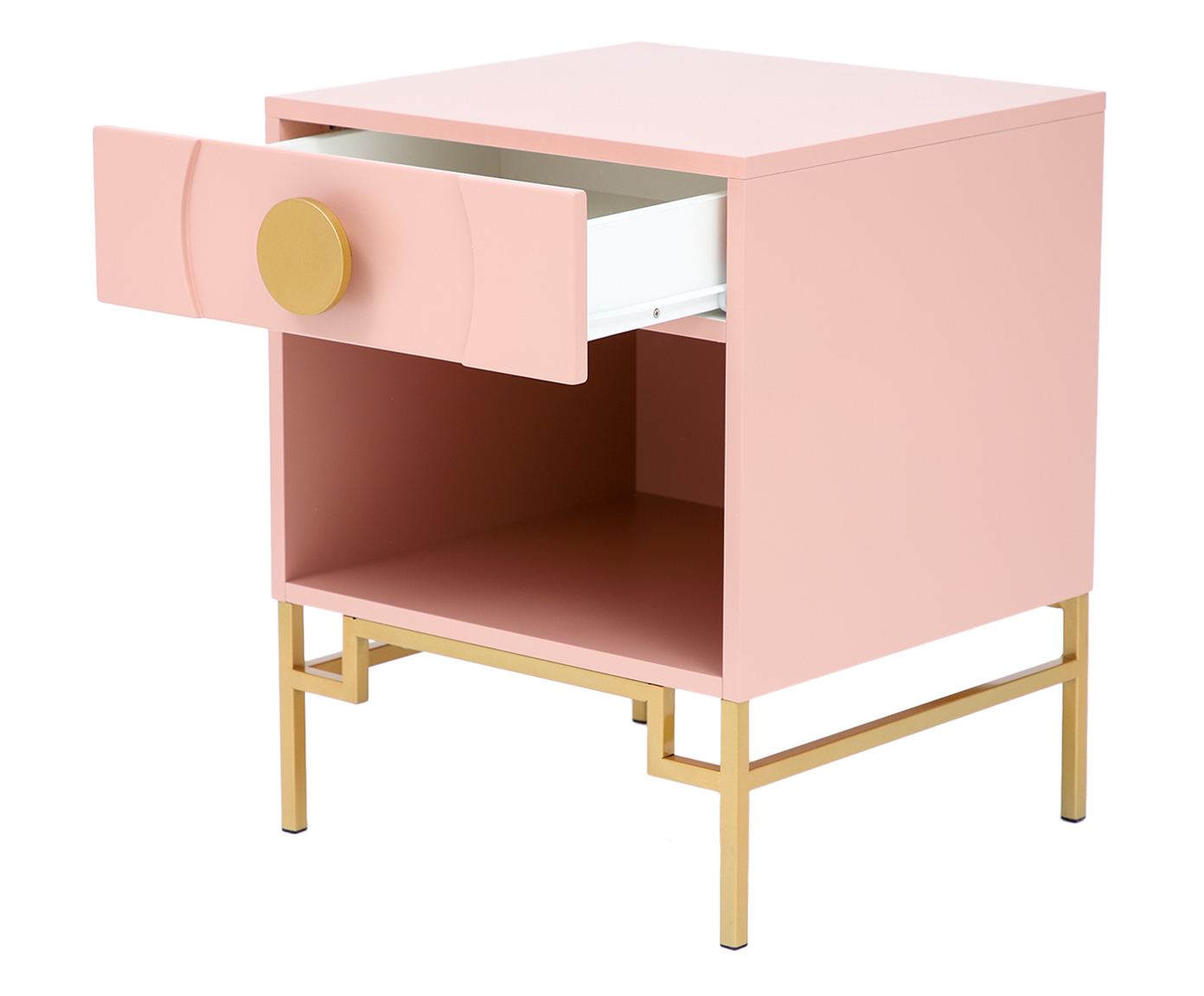 Mesa de Cabeceira Cerchio D'Oro com Nicho Blush - Rosa - image 1