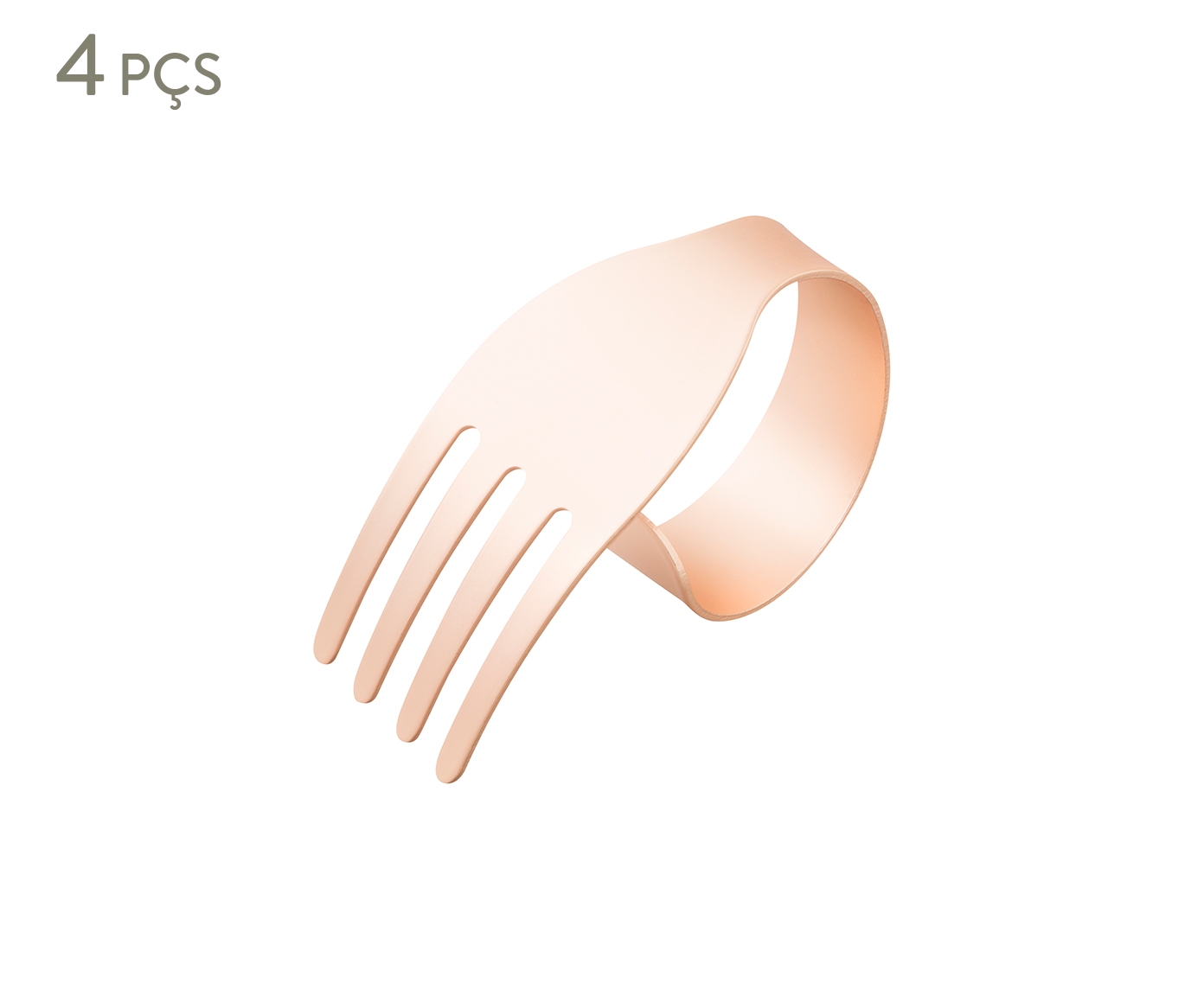 Jogo de An&eacute;is para Guardanapo Garfo - Rose Gold - image 0