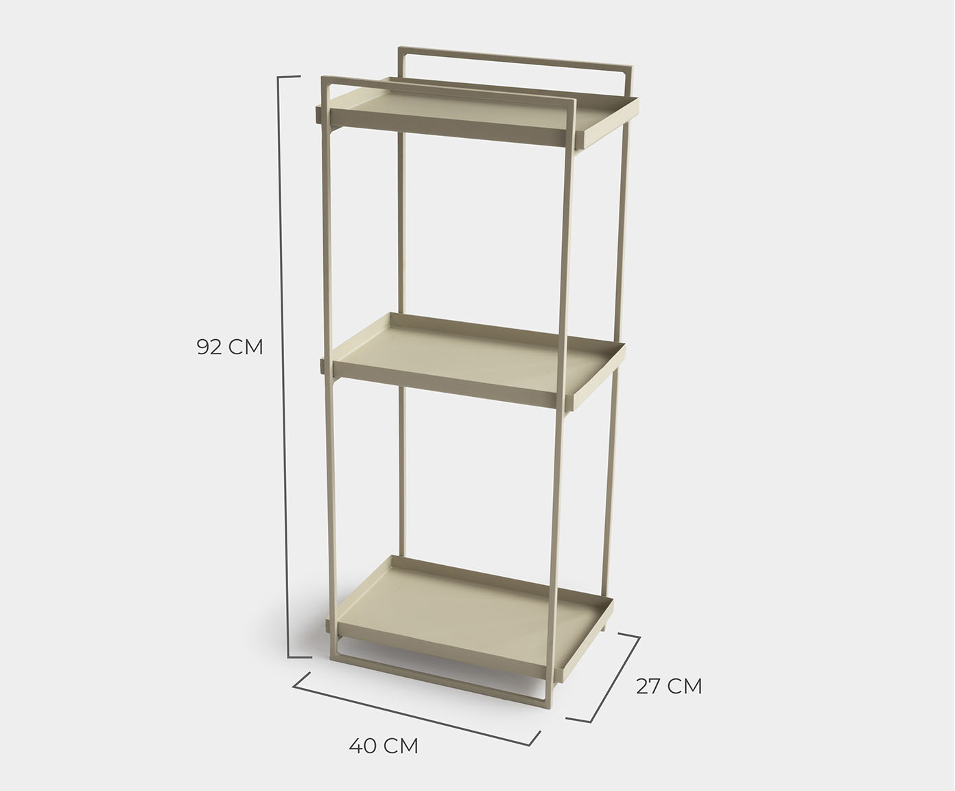 Estante Tripla Wire Taupe - image 1