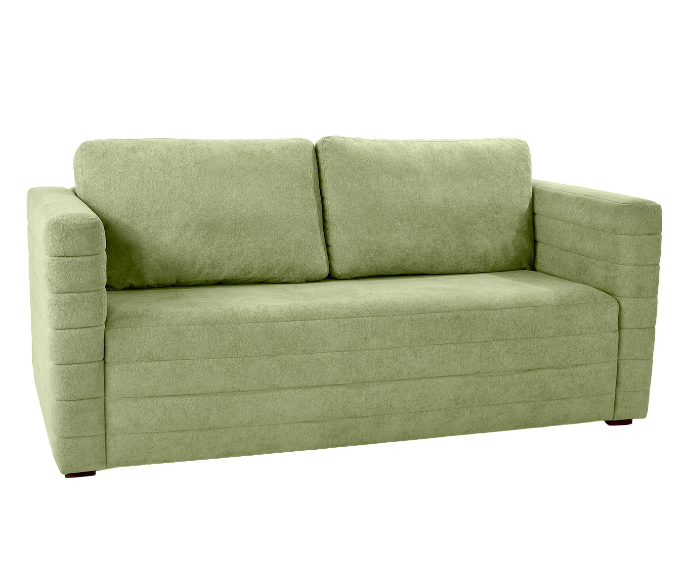 Sof&aacute; Gom em Boucle aveludado - Verde - image 1