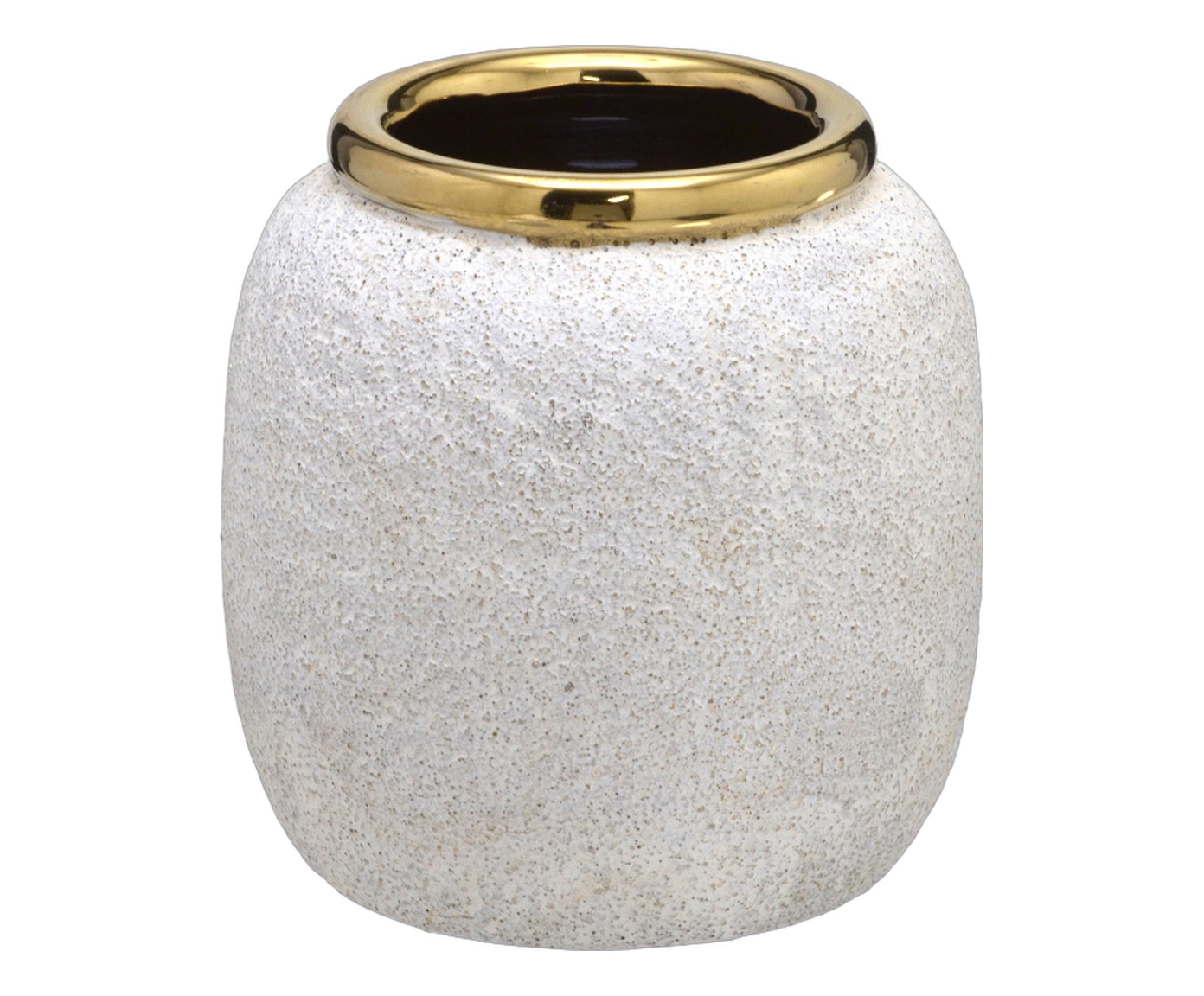 Cachepot Decorativo Botani Cinza e dourado - image 1