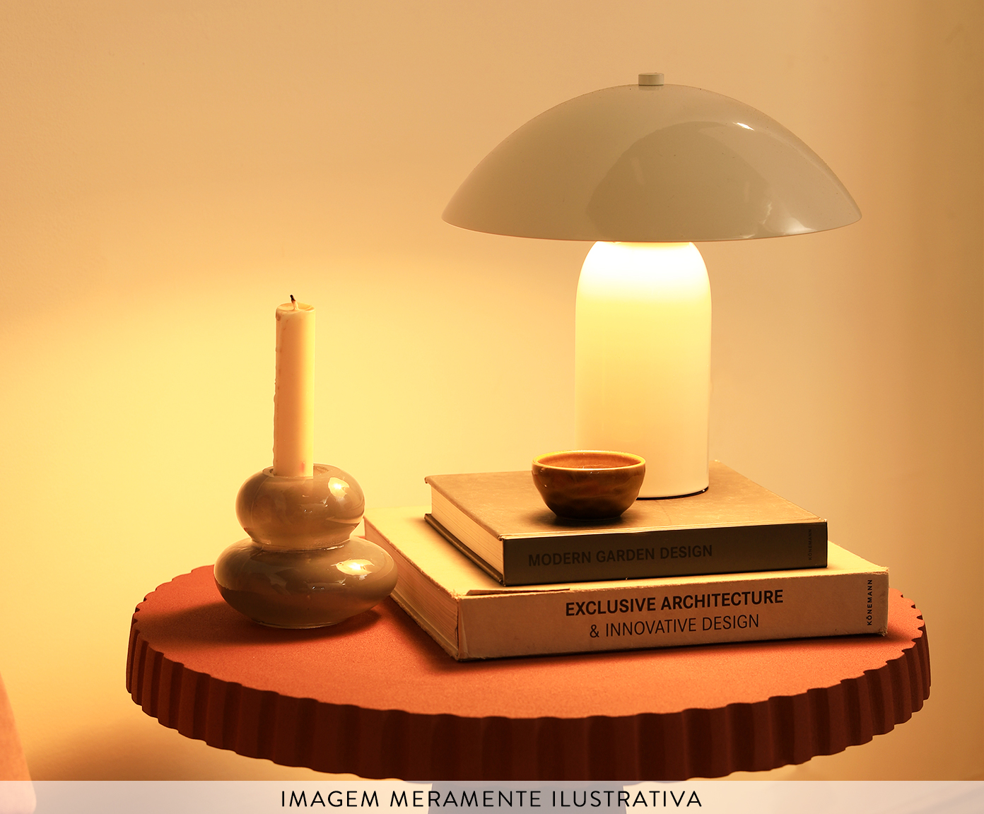 Lumin&aacute;ria de Mesa Dome Branca - image 1