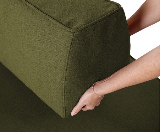 Sof&aacute; Ilha 3 M&oacute;dulos Chaise Ipu&atilde; Verde image number 2