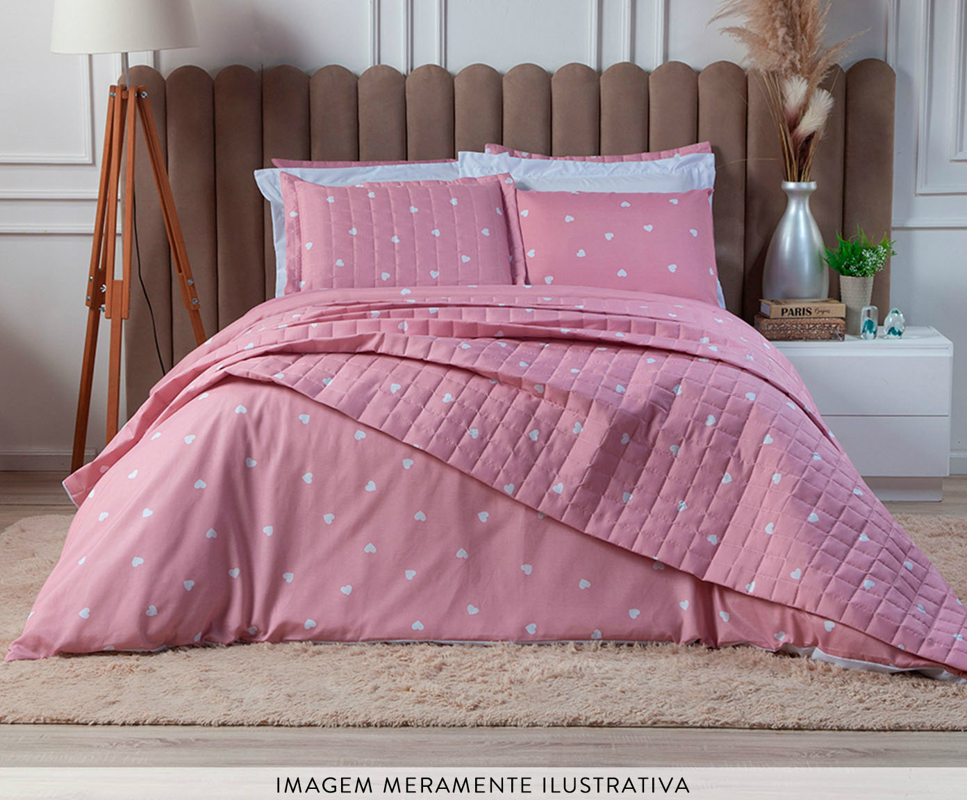Capa de Edredom Duvet Essencialle Cora&ccedil;&otilde;es Branco image number 6