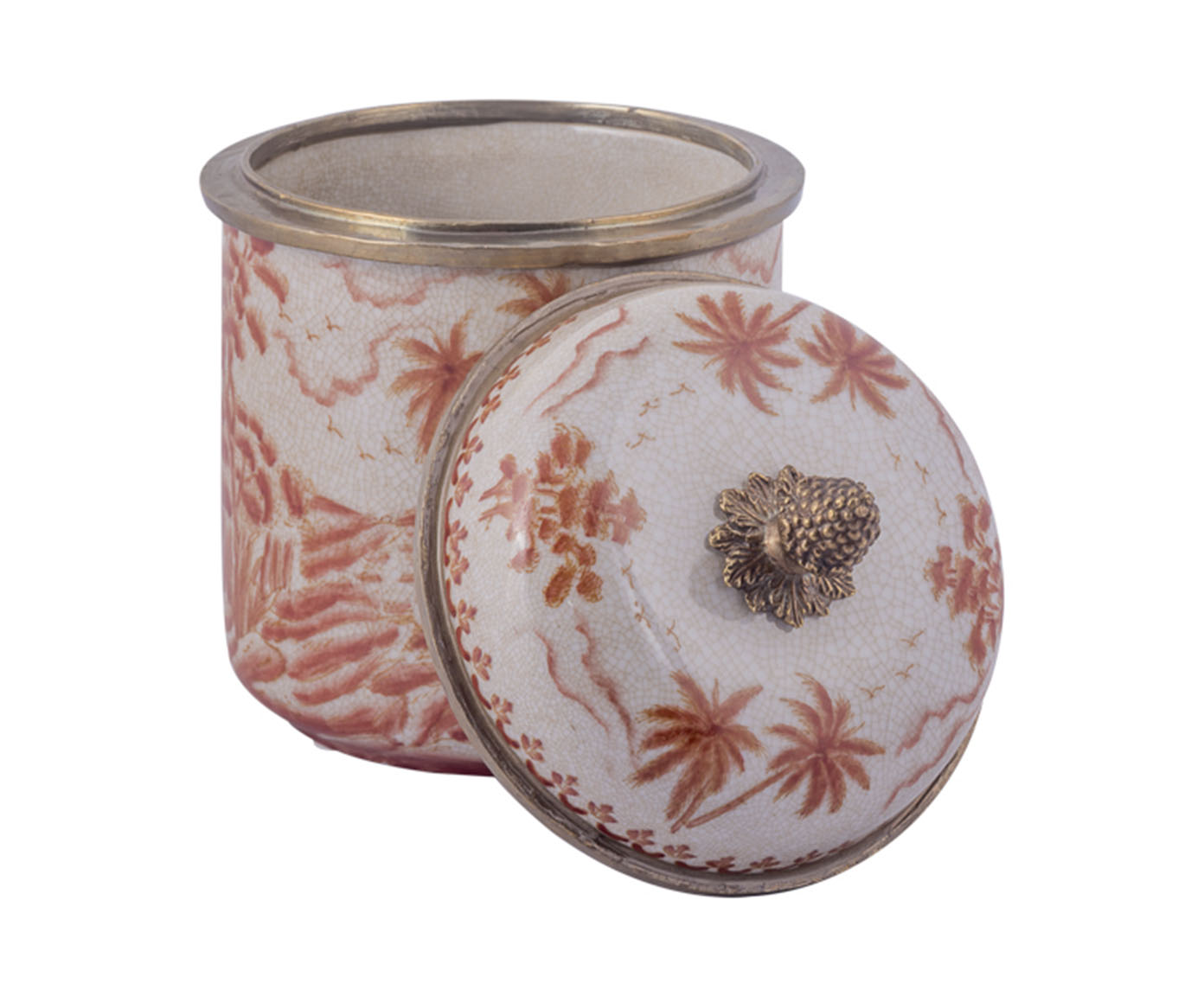 Pote em Porcelana Eudoxo Vermelho - image 1