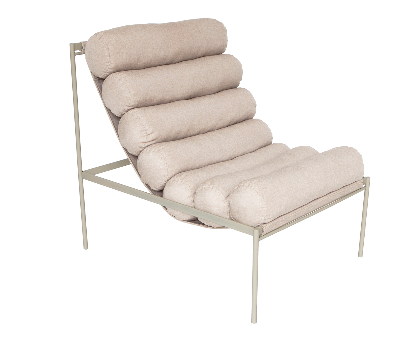 Poltrona Rolos Sarja Linho - Taupe - image 0