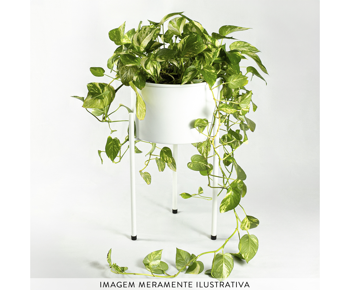 Suporte de Plantas com Vaso Humait&aacute; 2.0 Branco - image 1